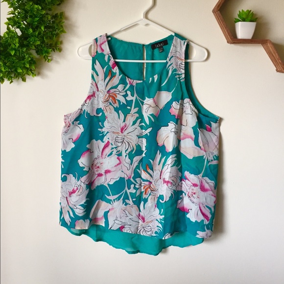 Label RACHEL Rachel Roy Floral Top - Picture 1 of 7